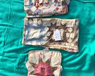 3 Vintage Quilt Tops https://ctbids.com/#!/description/share/332406