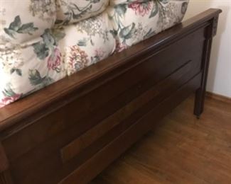 Footboard of antique bed.