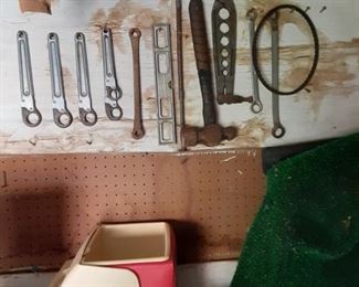 Handtools, misc. in shed 1.