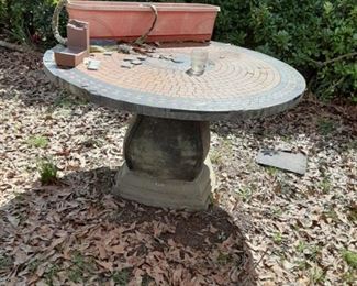 Outdoor table.