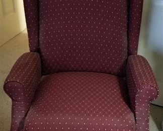 Red reclining laz-y-boy chair