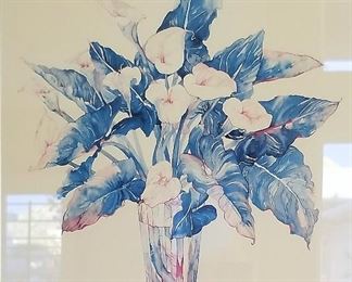 Blue floral art
