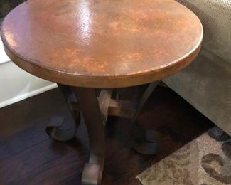 copper side table