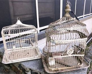 18. Two 2 Vintage Wire Birdcages