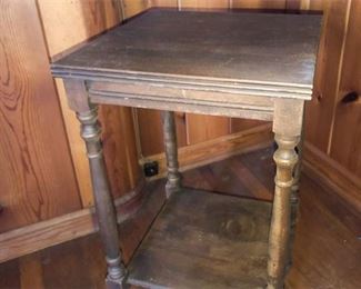 35. Side Table with Turned Legs