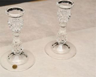 70. Pair of Cristal dArques Candle Holders