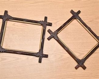 71. Pair of Leaf Carved Frames