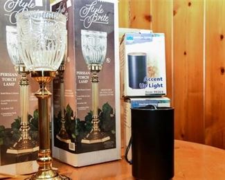 81. Style Brite Torch Lamps and Accent Up Light