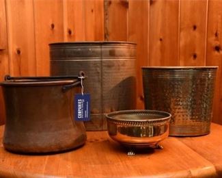 84. Four 4 Metallic Containers