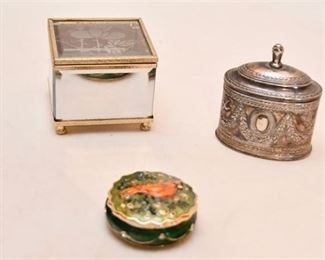 100. Three 3 Trinket Boxes
