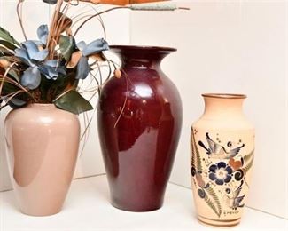 102. Three 3 Ceramic Vases