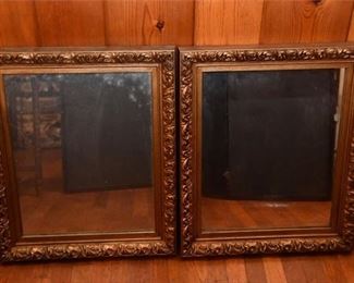 111. Pair of Metallic Painted Mirrors