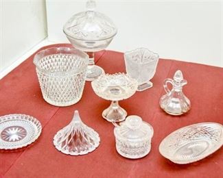 124. Pressed Glassware Dishes