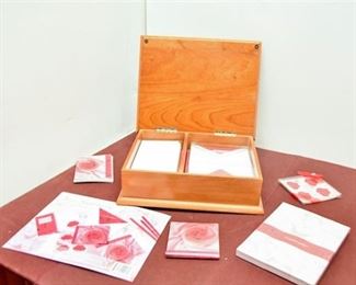 126. Stationary and Wooden Box
