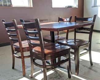 Wooden Table With Four Chairs