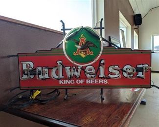 Budweiser Light Up Sign