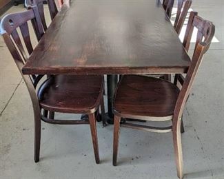 Wooden Table With Eight Chairs