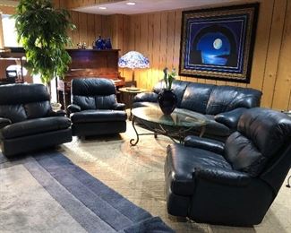 genuine leather family room furniture