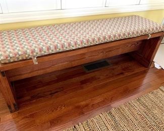Pine Bench with cushion