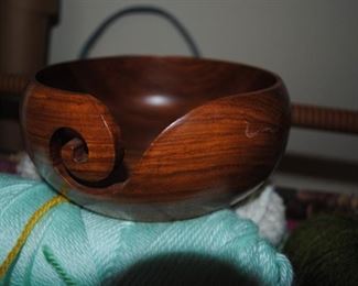 Darn Good Yarn Wood yarn bowl