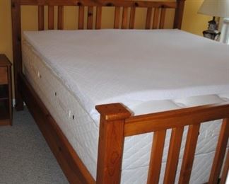 King Size Pine bed with Serta mattress set