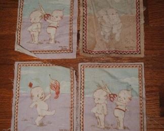 Kewpie quilt square pieces - 60 plus years old