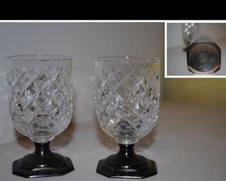 Hawkes sterling crystal cups