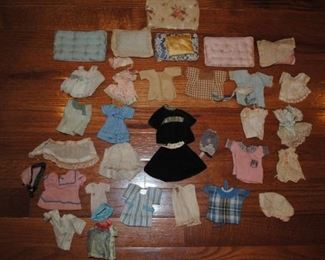 Miniature doll clothes - 60 plus years old - most look to be handmade