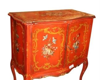 Italian Paint Decorated Commode.