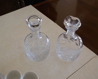 LALIQUE CANISTERS BOTH DAMAGED 