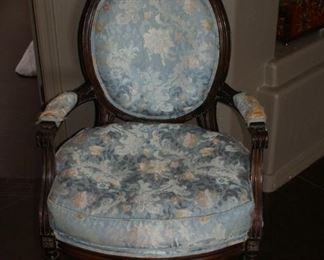 ANTIQUE SMALL FRENCH ARM CHAIR