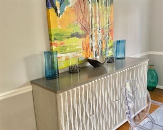 Stanley dining buffet/console with doors.  ART SOLD!