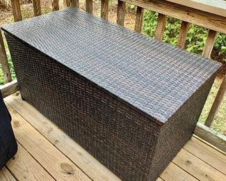 Resin wicker chest (2 available)