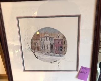 Signed framed art