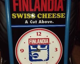 Finlandia Cheese Advertising Clock