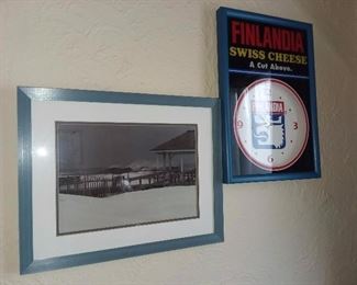 Vintage Finlandia Advertising Clock