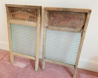 Lot # 13 - $60 FOR BOTH if purchased together.  National Washboard Co. & Super Glass Washboard 