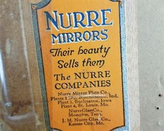Label of the Nurre Mirror from previous picture Lot # 15