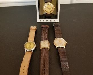 Lot # 18 - $125  Four Vintage men watches (One of them is gold).