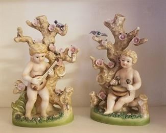 Lot # 50 - $30 Two Figurines Drum Boy & Guitar