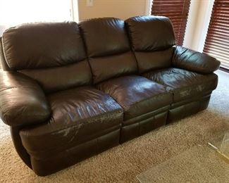 Lot # 61 - $60  Sofa (AS IS) Front part of sofa has wear on it. Overall great deal!