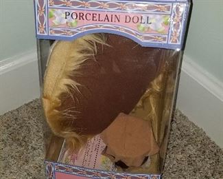 Pic of Box for the Indian Doll in LOT # 67  Cathay Collection Porcelain Doll