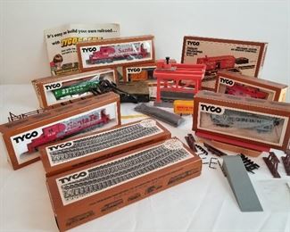 Lot # 94 - $100 Tyco Train Set with Manuals Tyco Power Pack included. (Not sure if every piece is in set) 