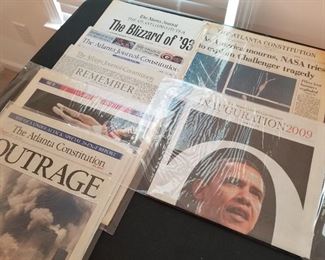 Lot # 101 - $20  Seven collectible newspapers 