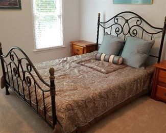 Lot # 119 - $200  Iron Bed 60" Wide Queen 