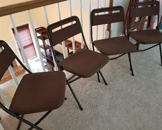 Lot # 136 - $20  FOUR Folding LIGHT WEIGHT Chairs