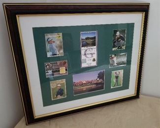 Lot # 147 - $75 Framed Golf Cards & Pictures of 83rd PGA Championship with David Toms