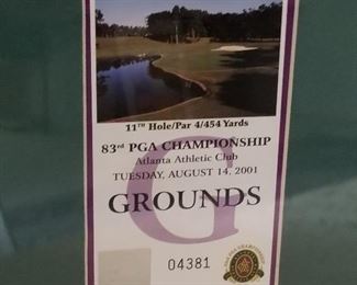 Ticket to 83rd PGA Championship From Lot # 147 (In frame)