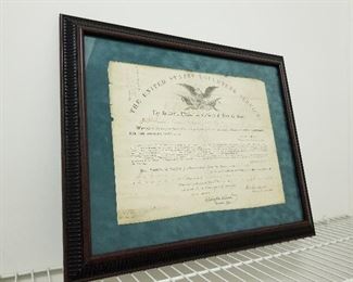 Lot # 154 - $ 500  Civil War Archive, Volunteer Service,  Signed by Abraham Lincoln