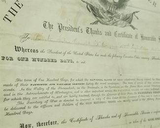 Lot # 154 -  Close Up of  Civil War Archive, Volunteer Service,  Signed by Abraham Lincoln
